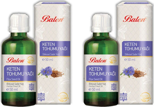 Keten Tohumu Yağı Yağı Soğuk Pres 50 ml 2 Adet