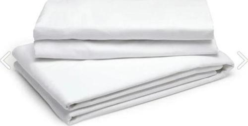 Beyaz Düz Tek Kişilik %100 Pamuk Otel Çarşaf 160×240 Cm 63 Tel Dokuma
