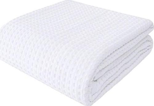 5 Adet Beyaz Tek Kişilik Otel Tipi %100 Pamuk Koton Pike Örtüsü 160×220 Cm