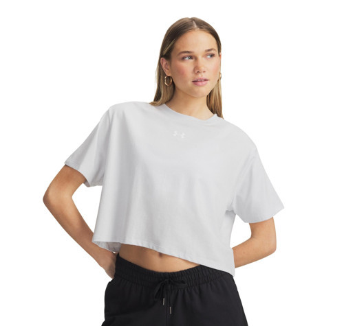 A6011064-023 Under Armour Ua Rival Boxy Tee Solid Kadın T-Shirt Gri