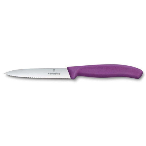 6.7735.C1 Swiss Classic 10cm Tırtıklı Soyma Bıçağı, Mor