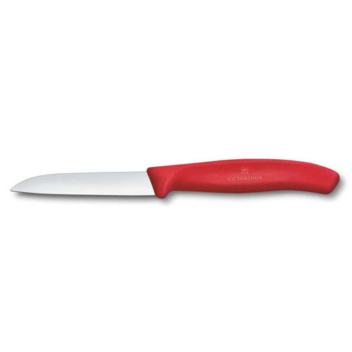 Swiss Classic 8 cm Düz Soyma Bıçağı, Kırmızı