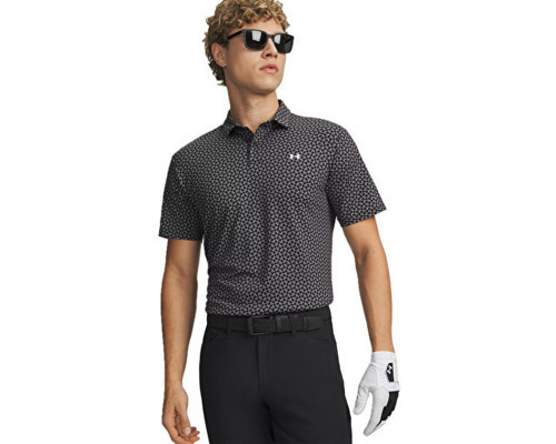 Ua T2G Printed Polo Erkek Günlük Polo Tişört 6012304-001 Siyah