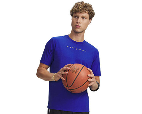 Curry Night Night Tee Erkek Basketbol Tişört 6009783-400 Lacivert