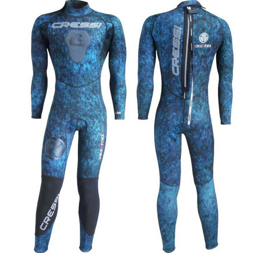 Tokugawa Man Dalış Elbisesi BLUE CAMO-3MM - NO:2 / S