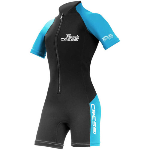 Tiburon Lady Shorty Dalış Elbisesi BLACK / AQUAMARINE-2MM - NO:4 / L
