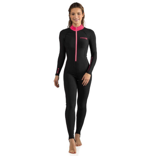 Skin Lady Tek Parça Dalış Elbisesi BLACK - PINK-1MM - S