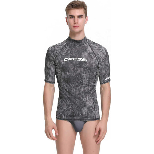 Rash Guard Man T-Shirt M - NO:3-CAMO BLACK GREY