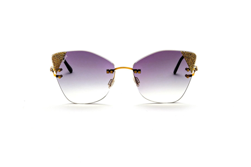 1454 7 CAT EYE GLD SMK SIM 56