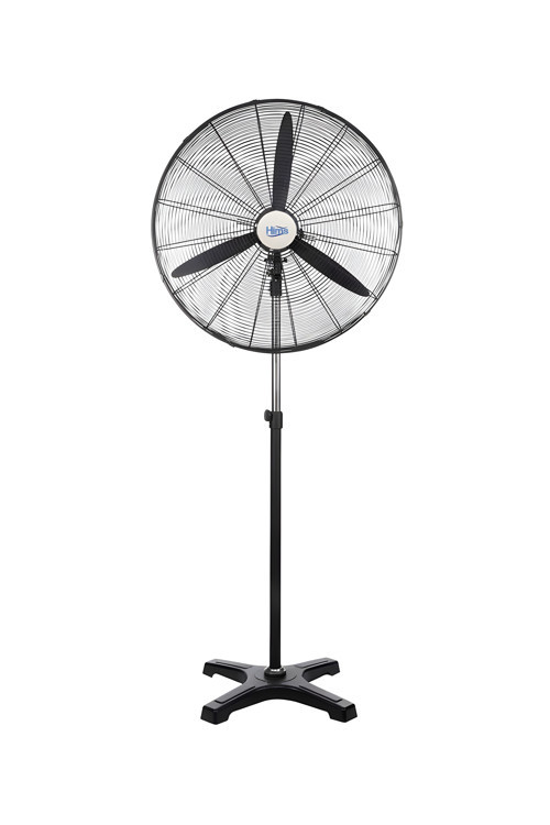 HEF-A750 210W 30 inç Siyah Alüminyum 3 Kanatlı Sanayi Tipi Ayaklı Vantilatör