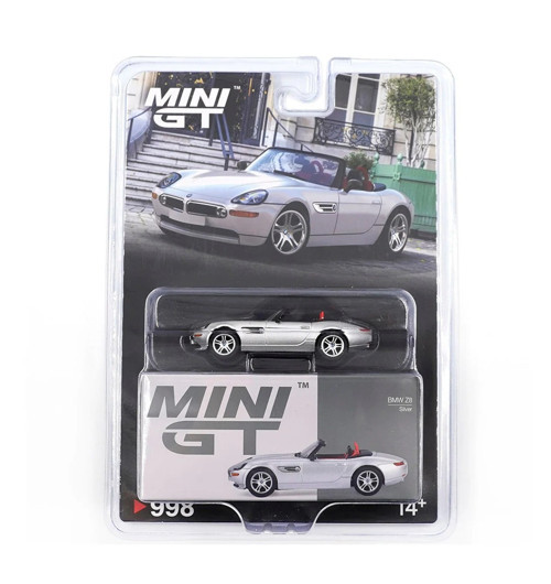 MINI GT 1:64 BMW Z8 Silver Diecast Model Araba Blister Paket