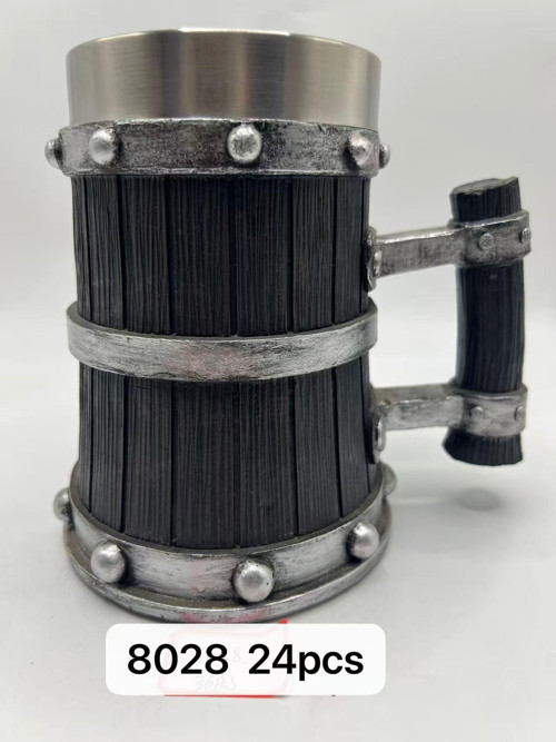 ieg™ Büyük Boy Gümüş işlemeli Çelik Kupa Kod 8028