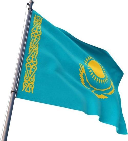 Kazakistan Devleti Gönder Bayrağı 100x150
