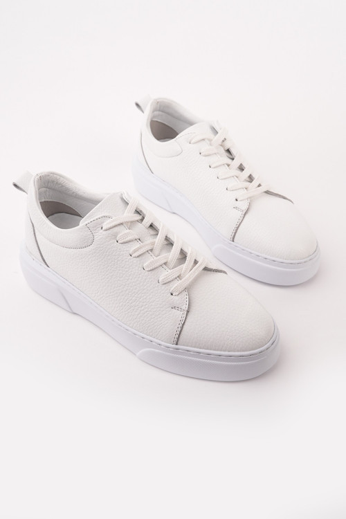 LEONS Hakiki Deri Erkek Kalın Taban Bağcıklı Günlük Casual Sneaker