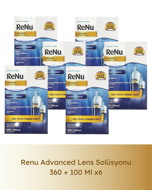 Renu Advanced Lens Solüsyon 360 + 100 Ml 6 Lı Paket