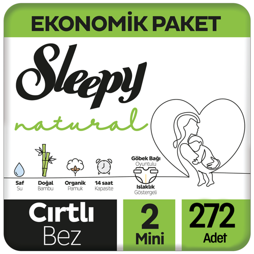 Natural Bebek Bezi Ekonomik Paket 2 Beden 68x4 272 Adet