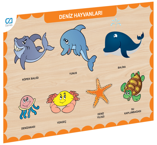 CAAHS-3212 AHŞAP DENİZ HAYVANLARI BUL-TAK