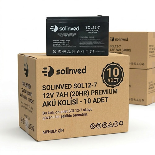 7AH 12V Ups Ve Alarm Aküsü Premium 10 Adet
