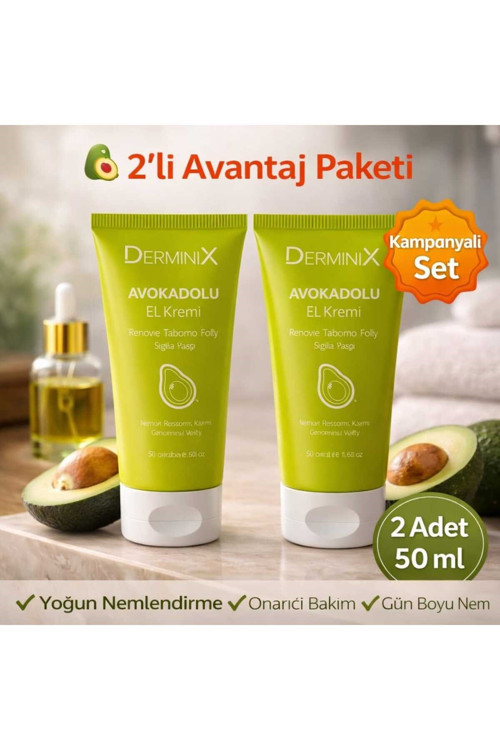 Avokadolu El Kremi 2'li 50 ml – Yoğun Nemlendirici Avantajlı Set