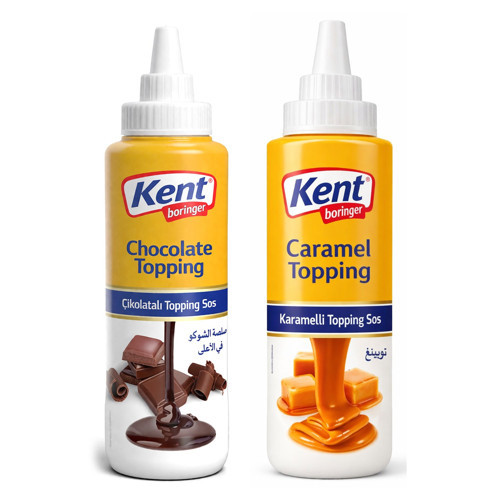Çikolatalı ve Karamelli Topping Sos 300 gr 2 li Set
