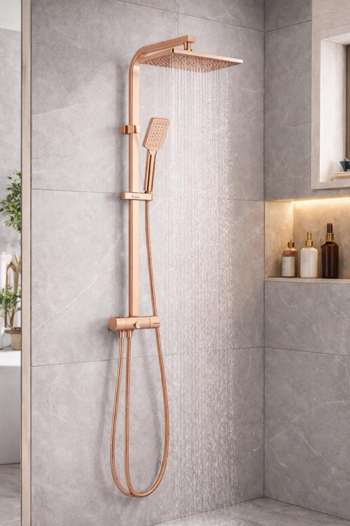 Domino Tepe Duş Seti Modern Tasarım Şık Dayanıklı Yağmurlama Sistemli