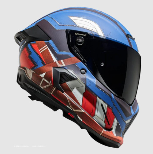 Atlas 4.0 Marvel Captain America Full Face Motosiklet Kaskı SM Beden