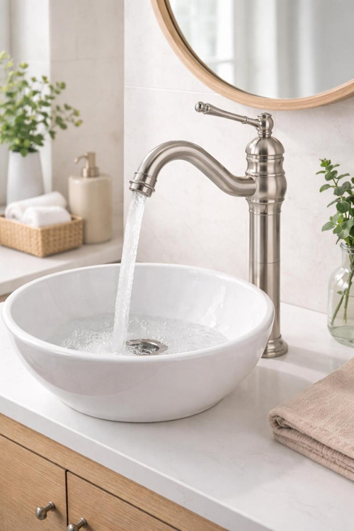 Manolya Çanak Lavabo Bataryası-Inox