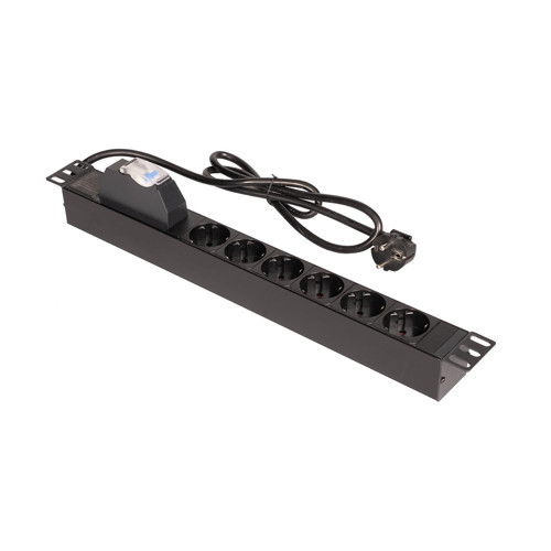19" Kabinet İçin 6’lı Anahtarlı Priz – Plastik PDU