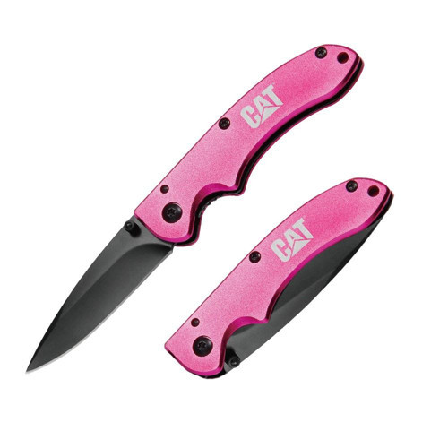 DA980060 Kemer Askı Kancalı Katlanabilir 15CM Paslanmaz Çelik Pembe Kamp Çakısı