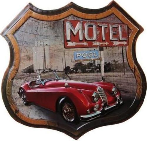 Dekoratif 3D Motel &Kırmızı Chevrolet Temalı Duvar Panosu