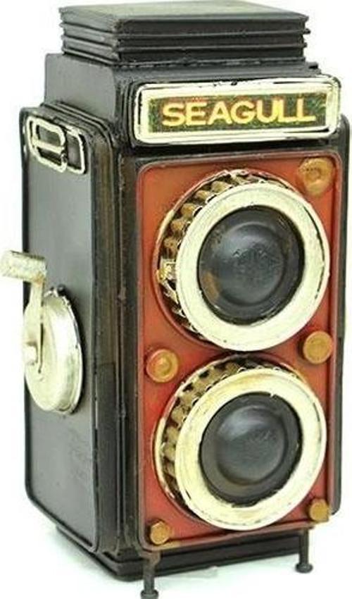 Dekoratif Metal Fotoğraf Makinesi Kumbara Vintage Hediyelik