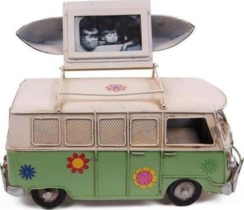 Dekoratif Metal Minibüs Çerçeveli ve Kumbaralı Knm-1204E-3098