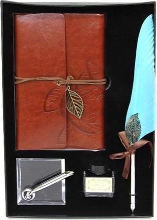 Divit Hokka Defter Ve Tüylü Kalem Seti Hediyelik