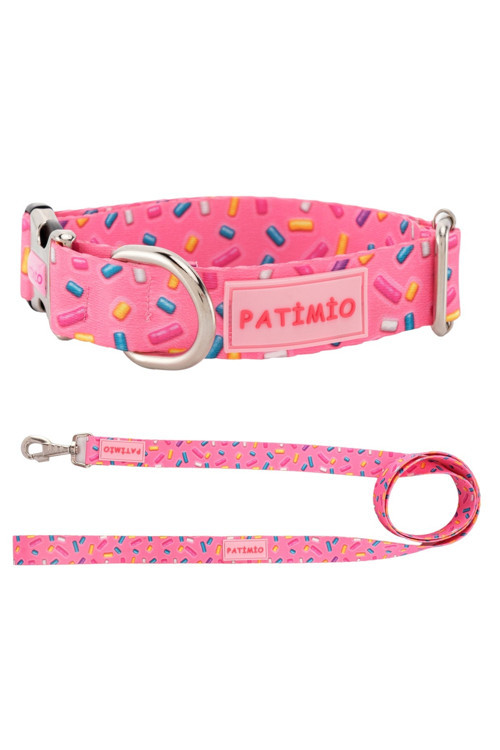 Pink Bones Köpek Boyun Ve Gezdirme Tasma Seti