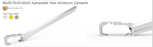 Ayarlı Balkon Çamaşır Askılığı 80X30/60X25