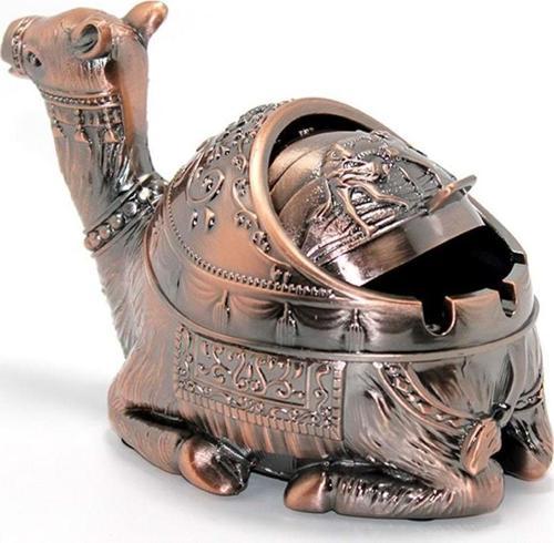 Metal Deve Figürlü Küllük Dekoratif Hediyelik
