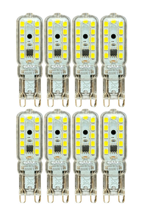 (8 Adet) Osaka 5W 6500K (Beyaz Işık) G9 Duylu Led Kapsül Ampul