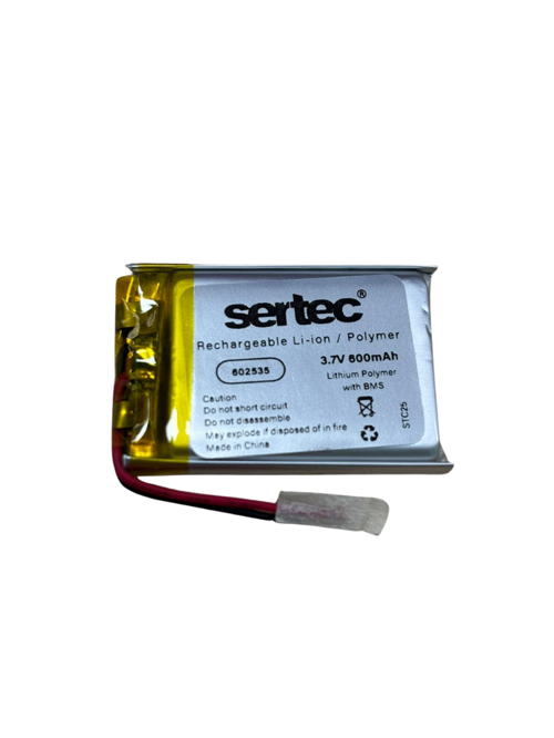 Sertec 602535 3.7V 600 Mah Li-Polymer Pil (Devreli/1.5A)
