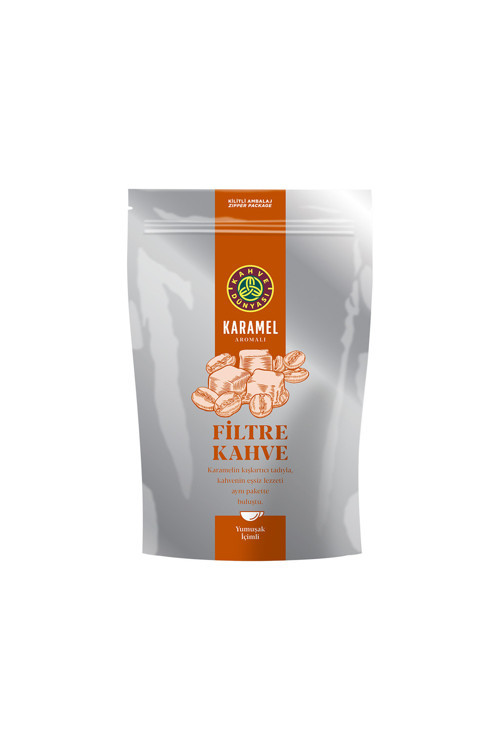 Karamel Aromalı Filtre Kahve Öğütülmemiş Çekirdek 250 gr