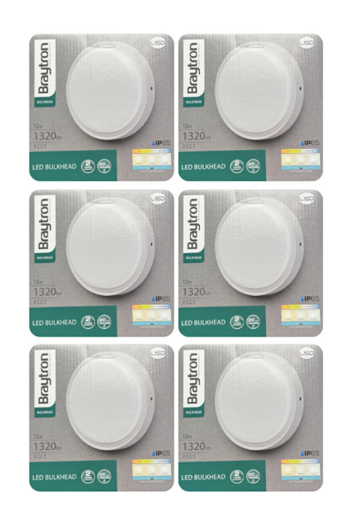 (6 Adet) Braytron 12W (Beyaz, Günışığı, Sarı Işık Ayarlanabilir) Dış Mekan Sıva Üstü Led Armatür