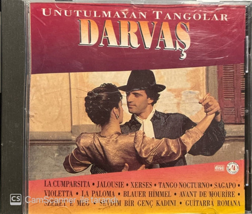 (Plak Değildir CD dir) CD Darvaş Unutulmayan Tangolar Sarı Bandrollü Dönem Nadir CD