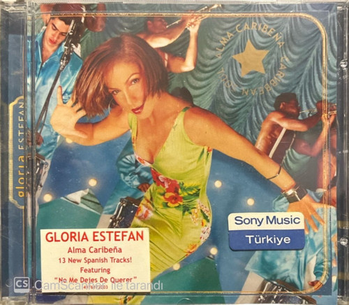 (Plak Değildir CD dir) Gloria Estefan Alma Caribena Açılmamış Jelatininde CD