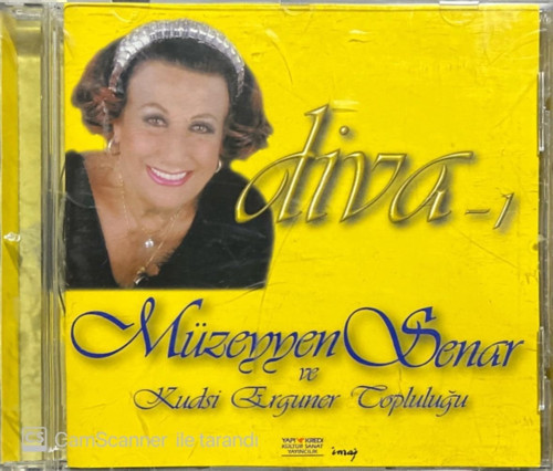 (Plak Değildir CD dir) CD Müzeyyen Senar ve Kudsi Ergüner Topluluğu Diva-1 Sarı Bandrollü CD