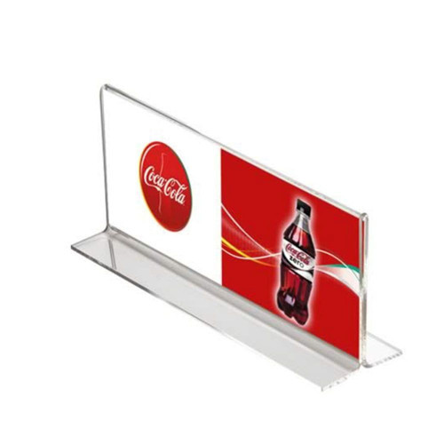 T Tipi Yatay 21x10cm Pleksi Masaüstü Şeffaf Föylük Broşürlük Fiyatlık 5li Paket