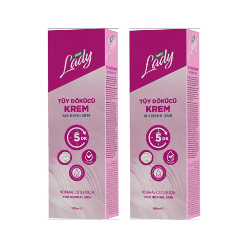 Lady Tüy Dökücü Krem Normal Ciltler İçin 100 ml x 2 Adet