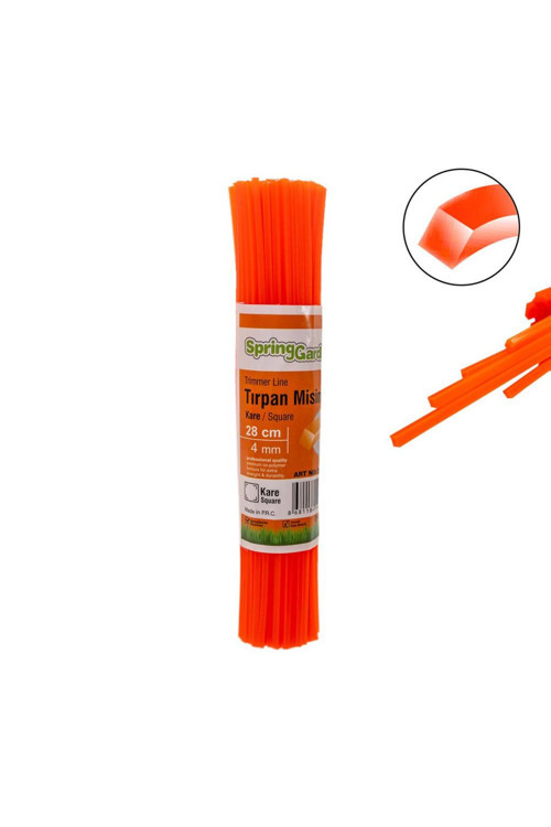 Motorlu Tırpan Misinası 4.0 mm 28 cm Kare Çubuk - 85 Adet