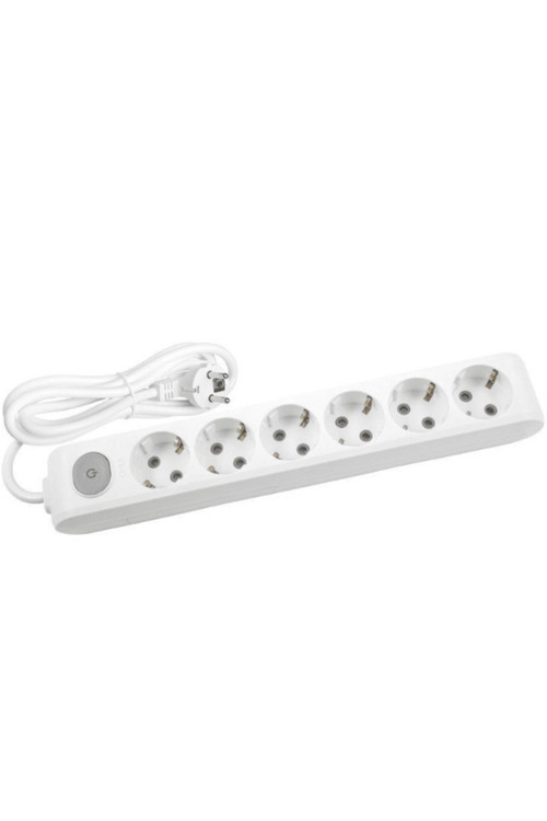 Multi Let (6'Lı) Altılı Priz Topraklı Anahtarlı Kablolu 2 (İki) Metre (4 Adet)