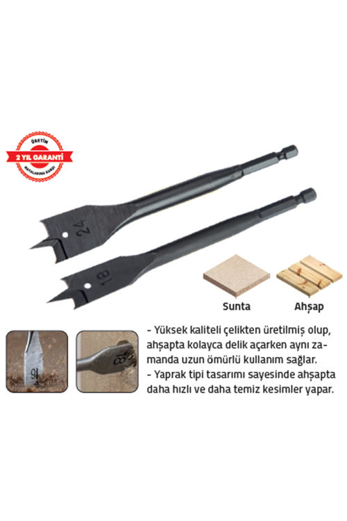 Yaprak Matkap Ucu (170) Kısa 24 mm