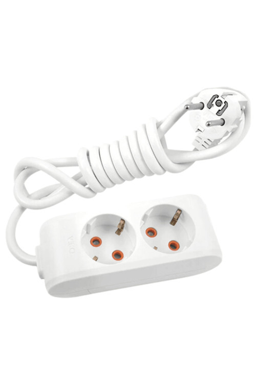 Multi Let (2'Li) İkili Priz Topraklı Çocuk Korumalı Kablolu 3 (Üç) Metre (8 Adet)