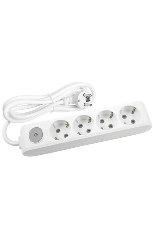 Multi Let (4'Lü) Dörtlü Priz Topraklı Anahtarlı Kablolu 3 (Üç) Metre (8 Adet)